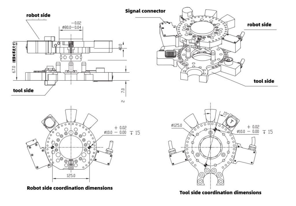 end of arm tooling 350KG - Chinese robot quick changer